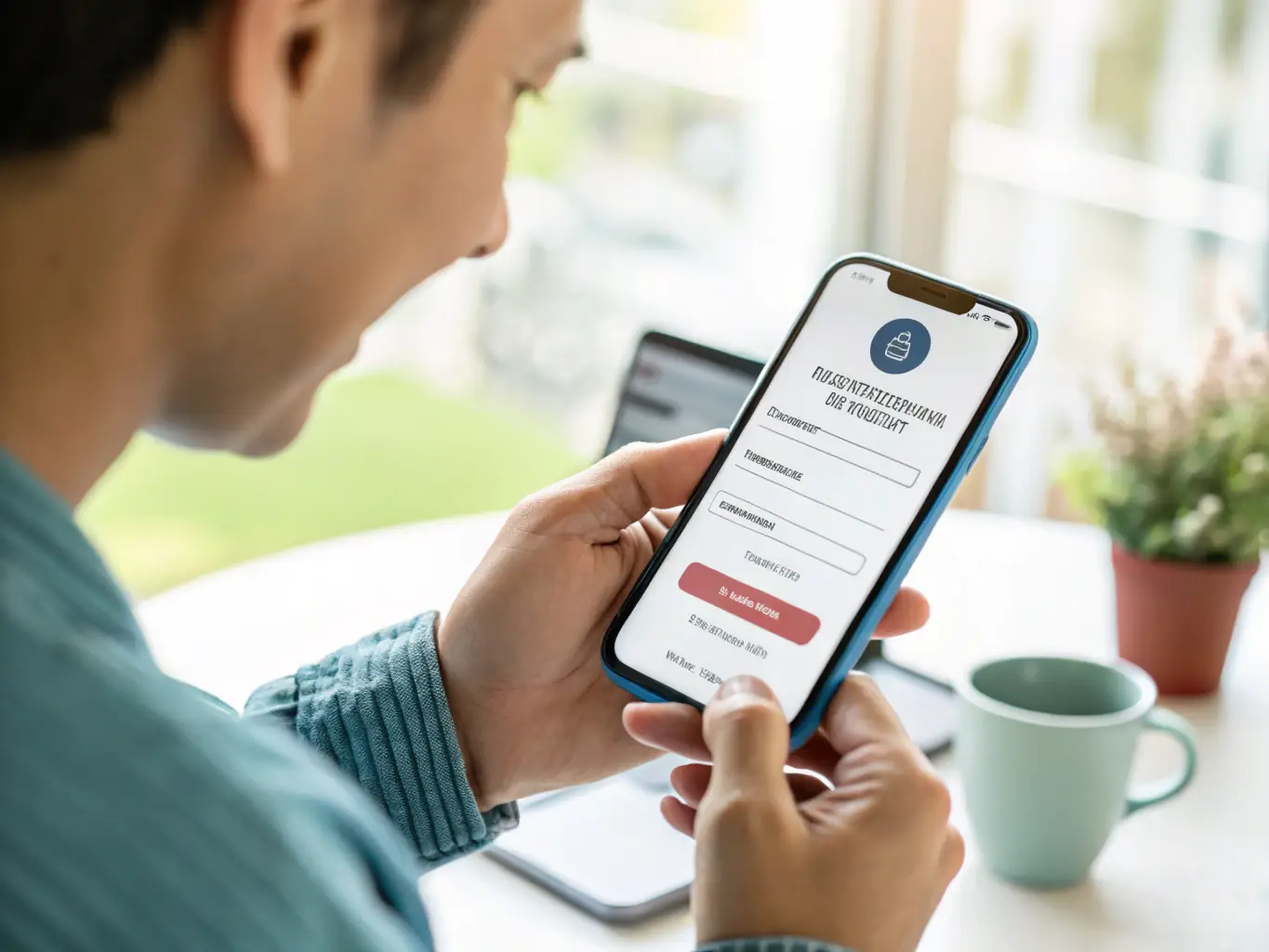An image showing a user activating an account on a mobile device, with a focus on user interface elements and a seamless onboarding experience.